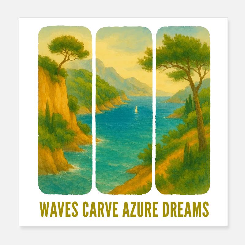 Meereslandschaft Poster 20x20 cm