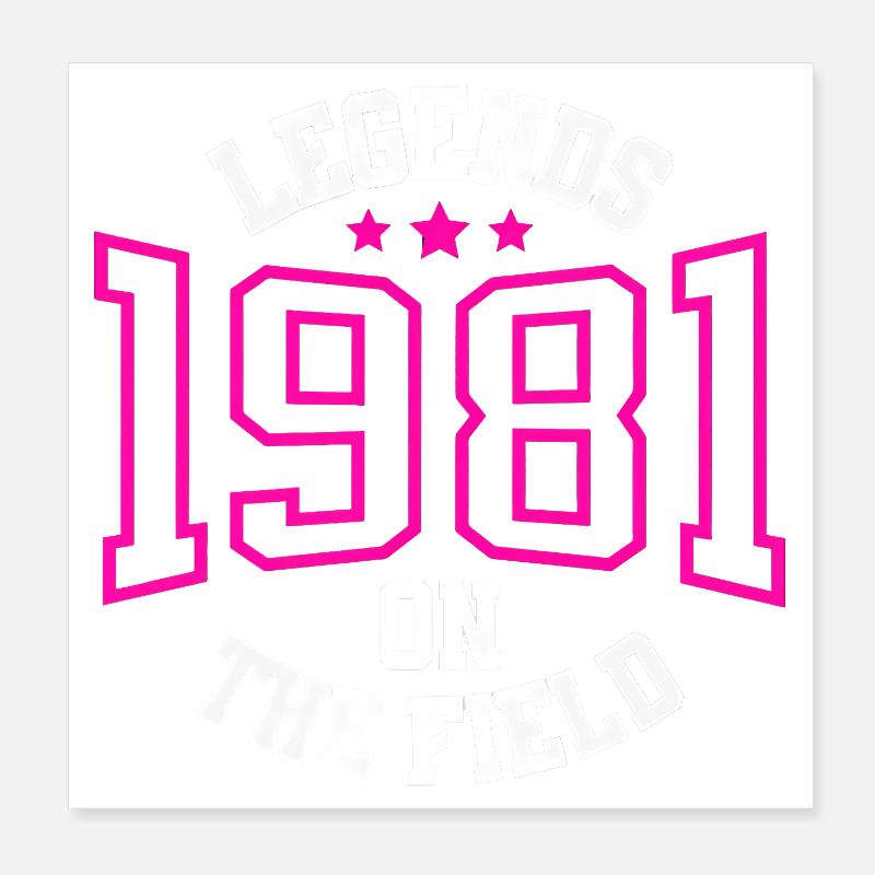 Légendes 1981 sur le terrain Poster 20 x 20 cm