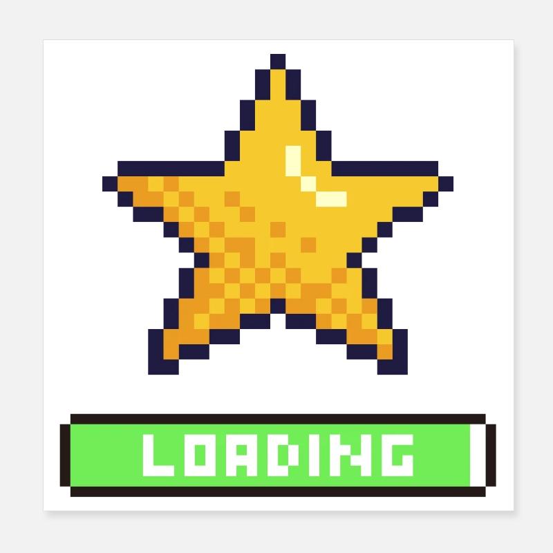 loading pixel étoile Poster 20 x 20 cm