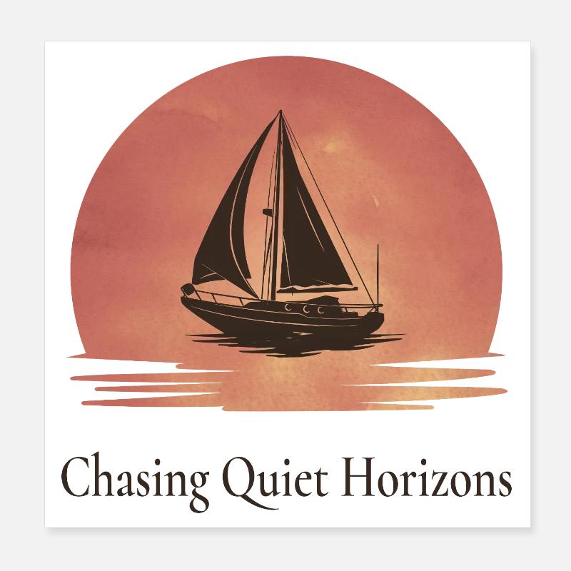 À la poursuite de la conception de voiles de Quiet Horizons Poster 20 x 20 cm