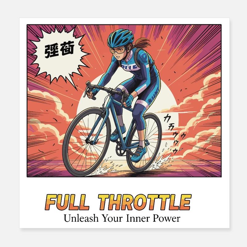 Full Throttle Sprint Poster 8" x 8" (20x20 cm)