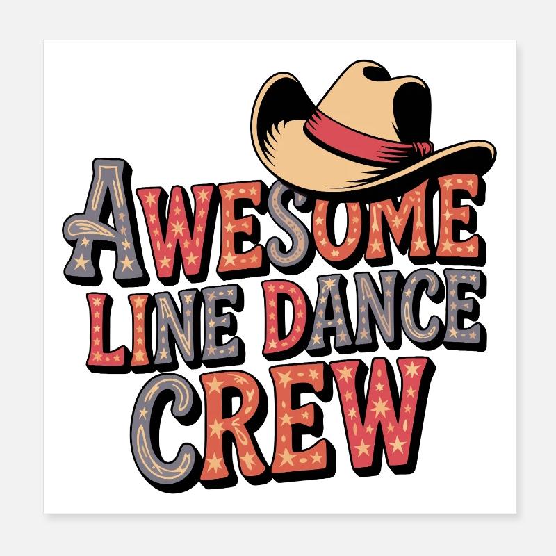 Awesome Line Dance Crew Poster 20x20 cm