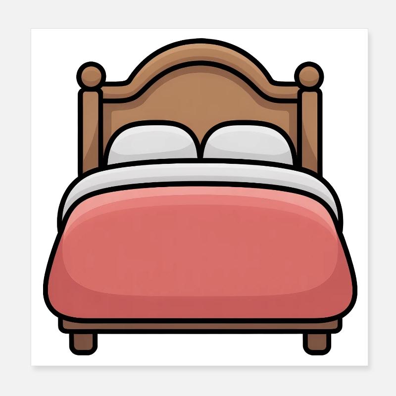 Bett - Comic-Bett Poster 20x20 cm