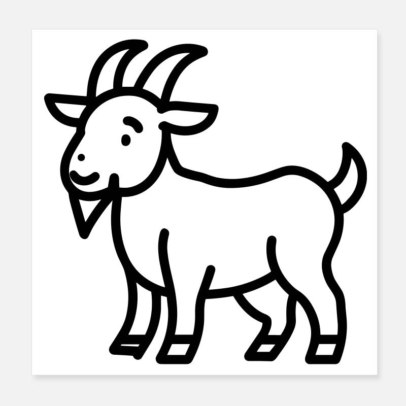 goat Poster 8" x 8" (20x20 cm)