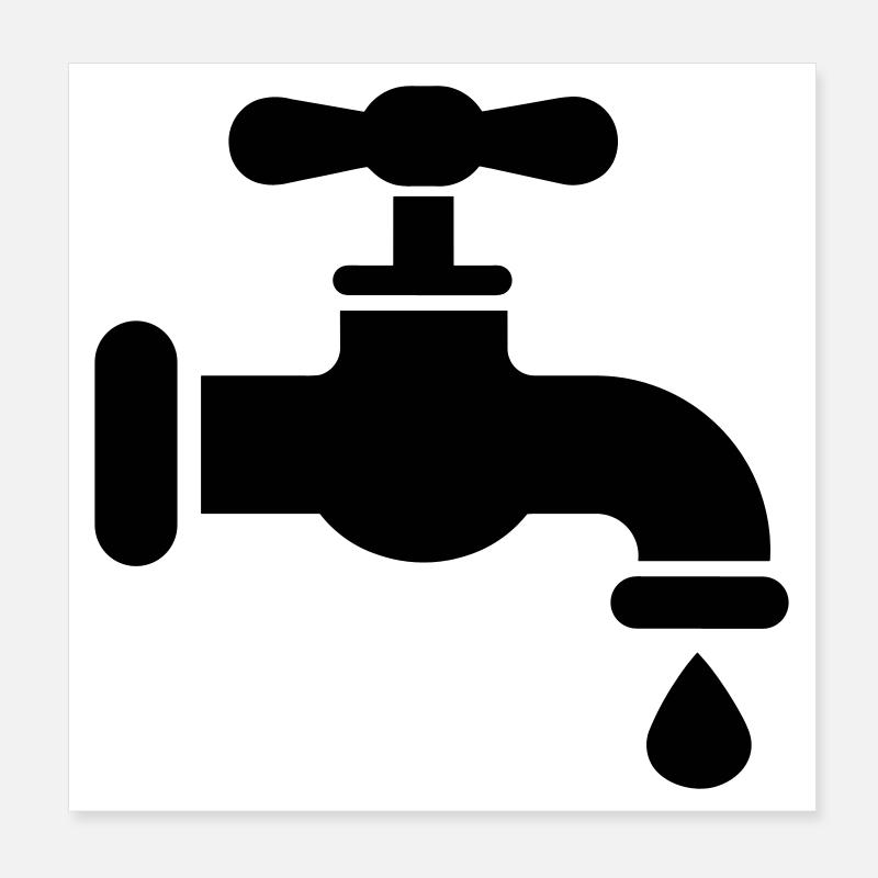 robinet Poster 20 x 20 cm