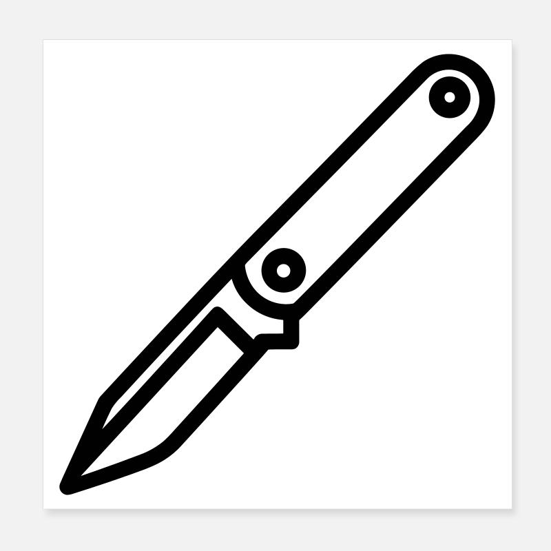 Knife Poster 8" x 8" (20x20 cm)