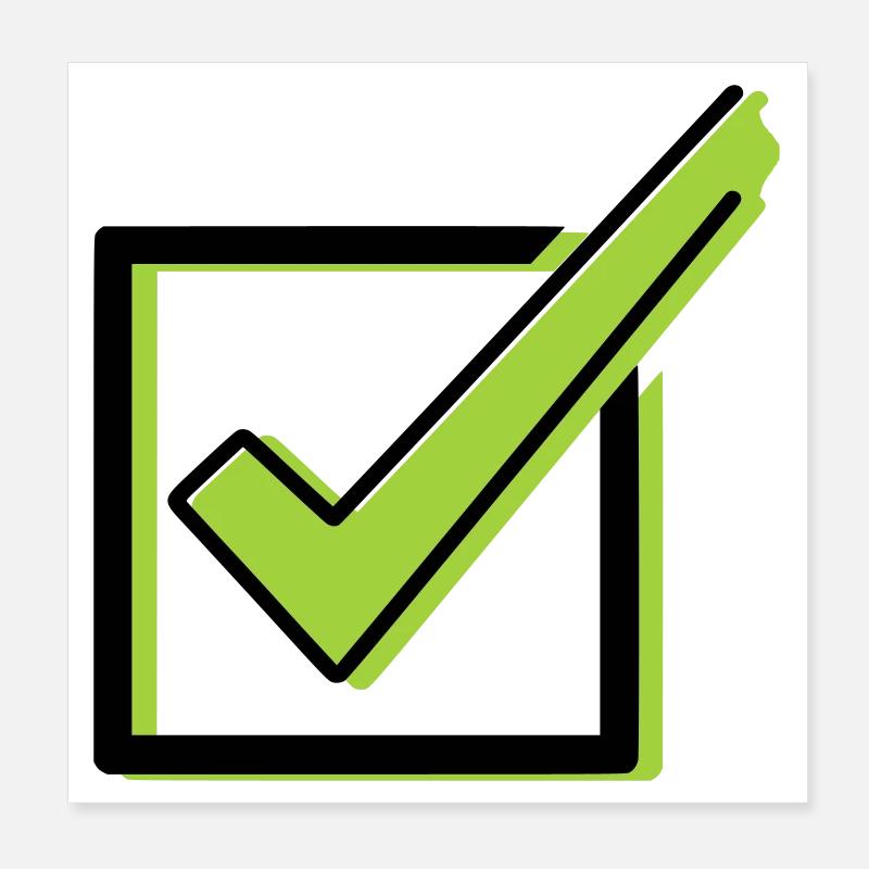 Tick Checklist Box Comic Poster 8" x 8" (20x20 cm)