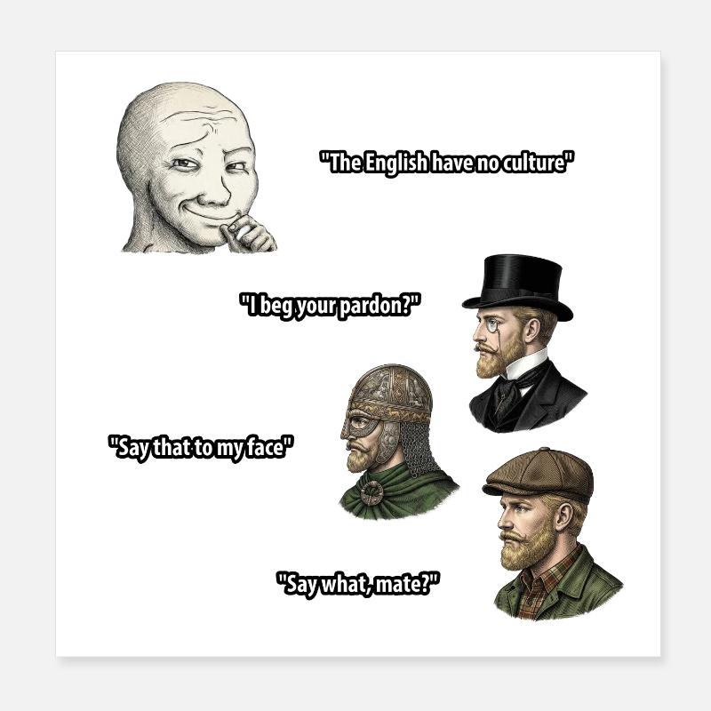 PROENGLAND Poster 8" x 8" (20x20 cm)