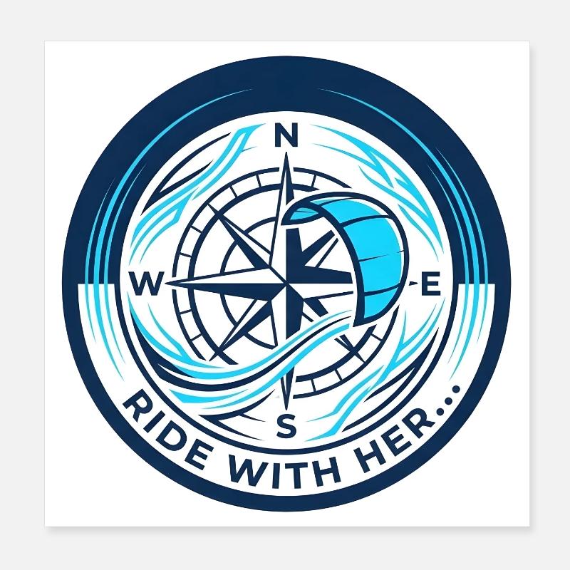 compass Poster 8" x 8" (20x20 cm)