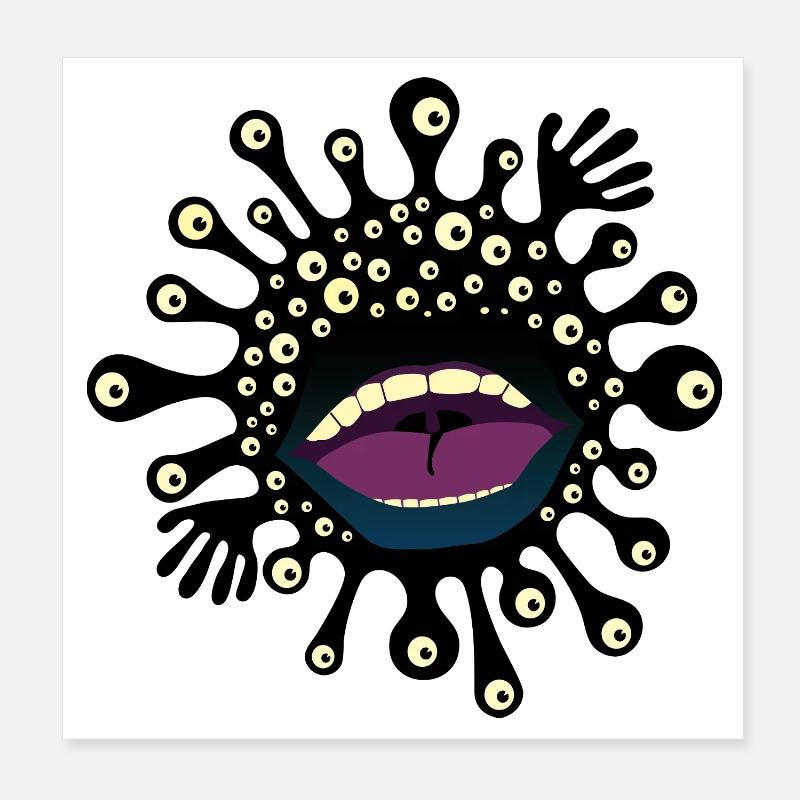 BAKTERIEN Poster 20x20 cm