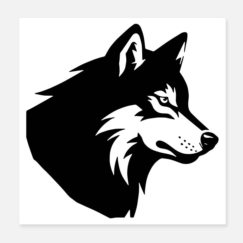 Wolf Poster 20x20 cm