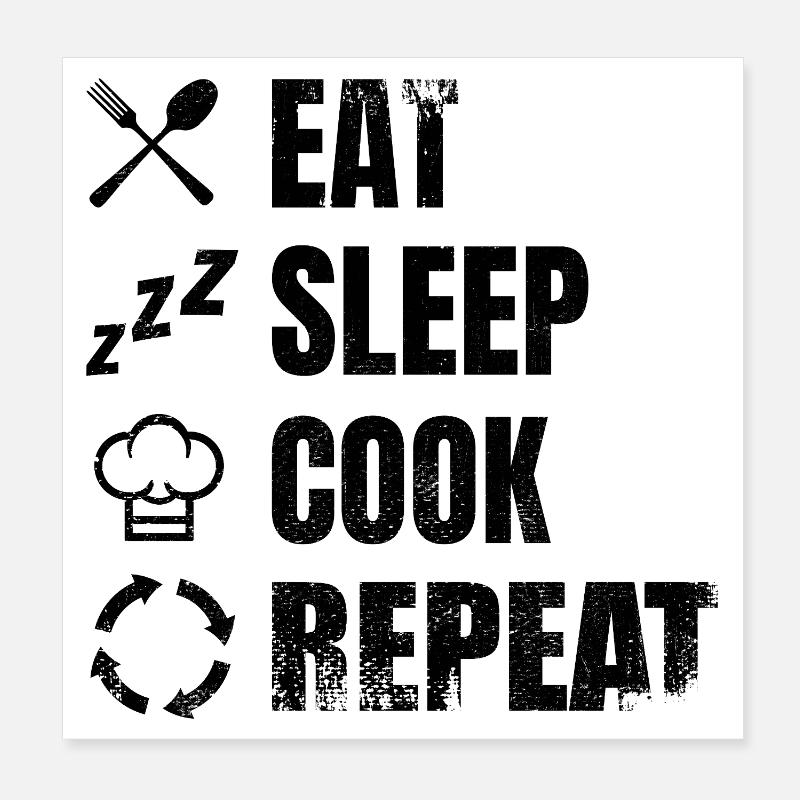 Cooking plan Poster 8" x 8" (20x20 cm)