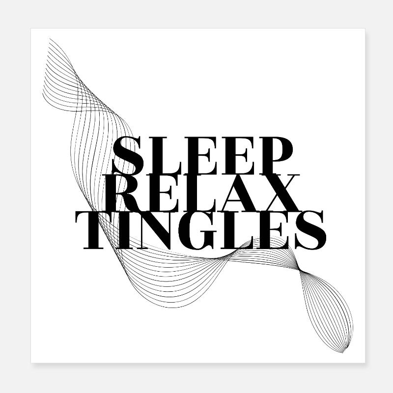 Flux ASMR : Dormir, se détendre, picotements Poster 20 x 20 cm