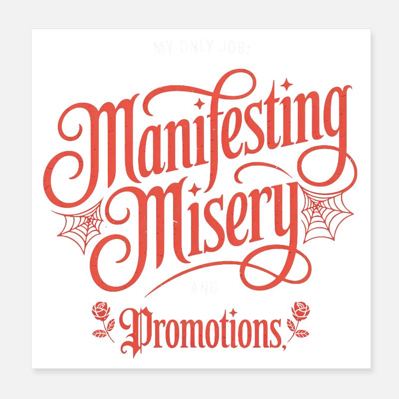 Manifester la misère et les promotions Poster 20 x 20 cm