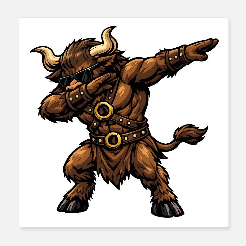 Dab du Minotaure Poster 20 x 20 cm