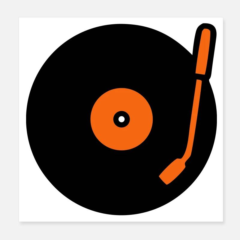 Bras de lecture de disque vinyle Retro Audio Poster 20 x 20 cm
