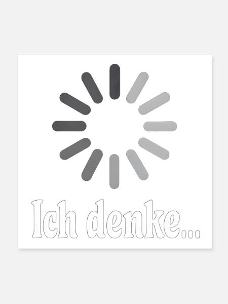 Ich denke bitte warten - Poster 20x20 cm - Weiß