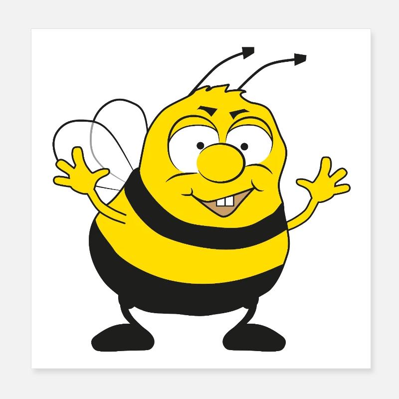 Brummy, the cool bumblebee Poster 8" x 8" (20x20 cm)