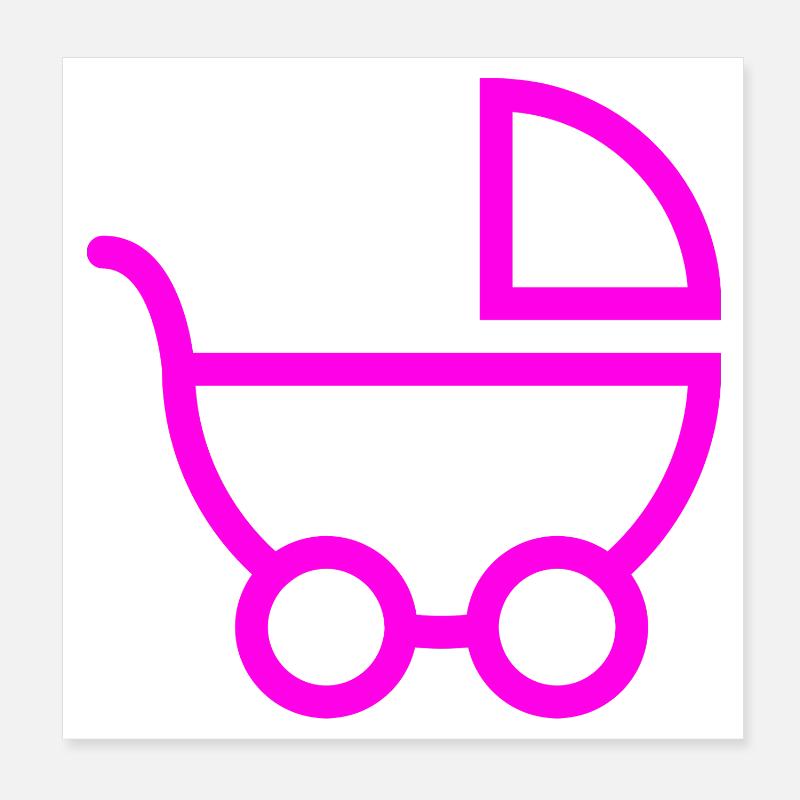 Kinderwagen Poster 20x20 cm