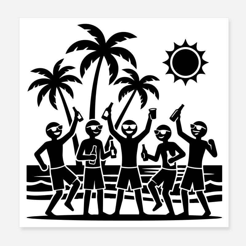 Équipe de fête de fin d’année Poster 20 x 20 cm