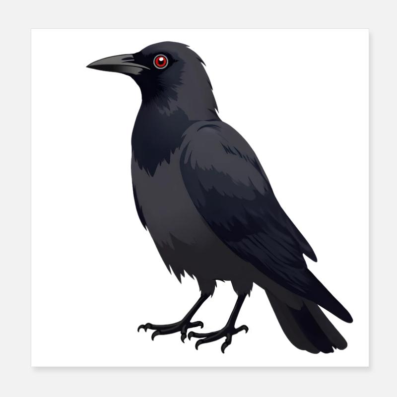 Raven Poster 8" x 8" (20x20 cm)
