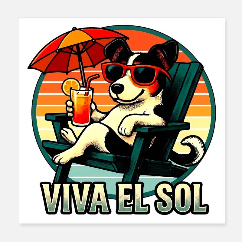 VIVA EL SOL Poster 20x20 cm