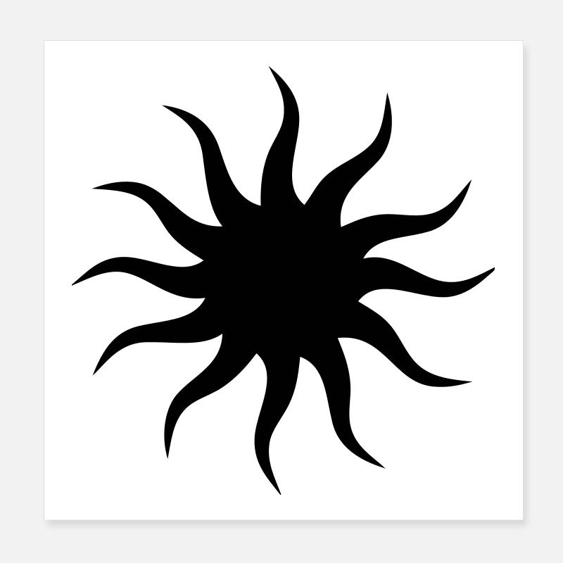 Sonne Poster 20x20 cm