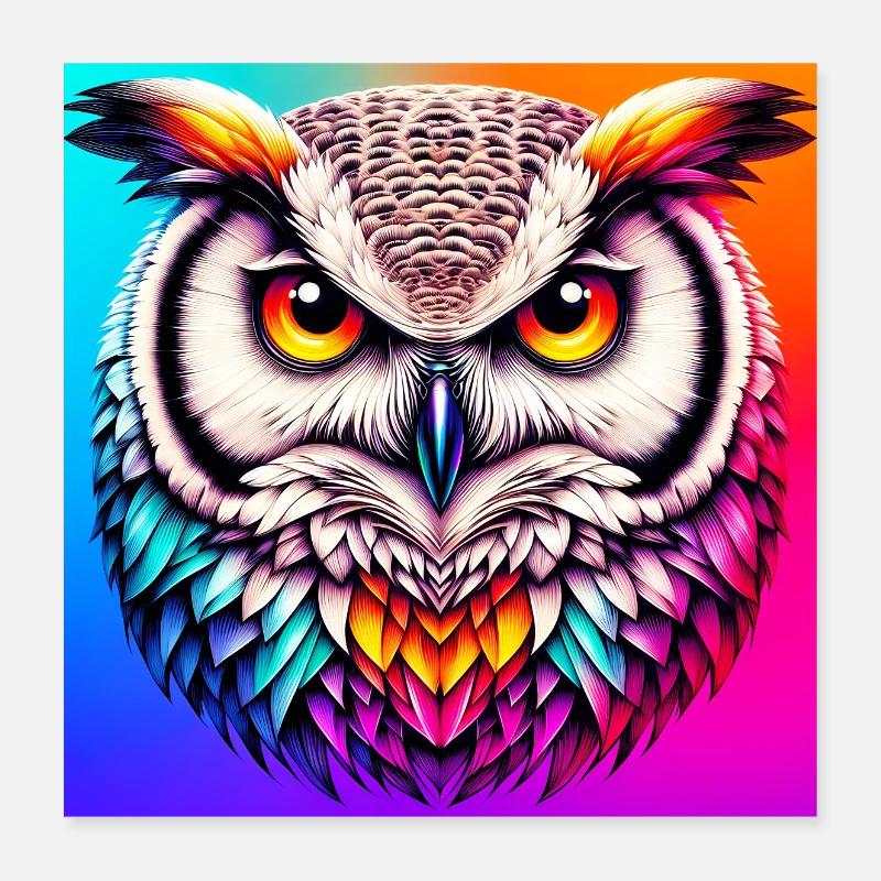 Eule Poster 40x40 cm