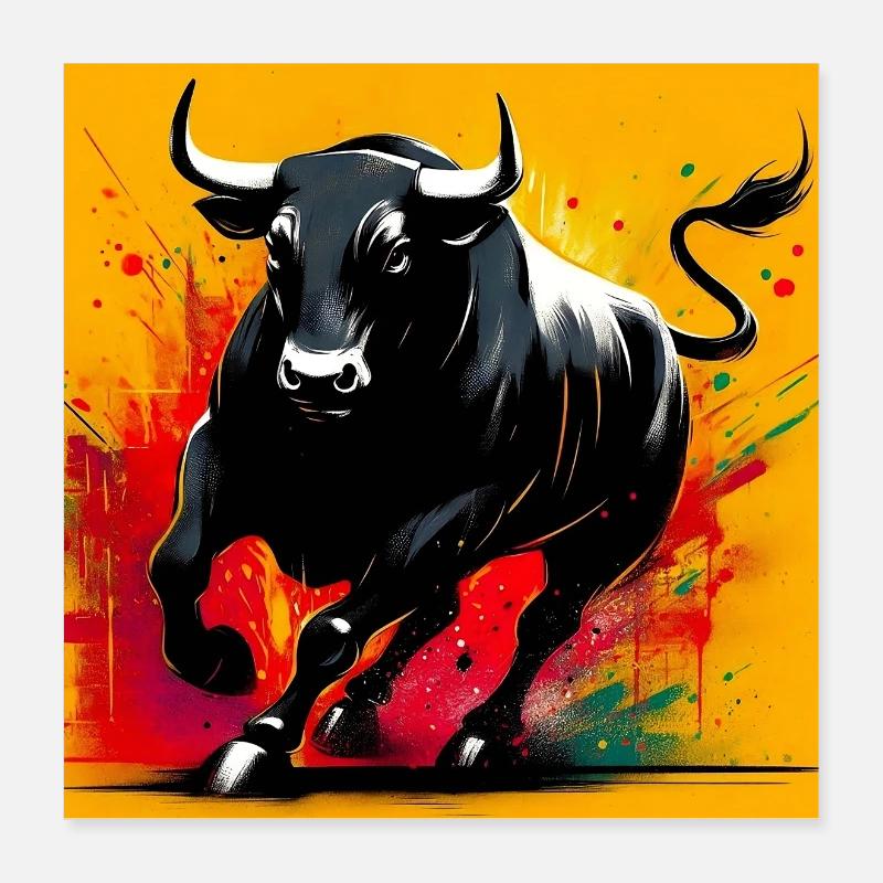 taureau Poster 40 x 40 cm