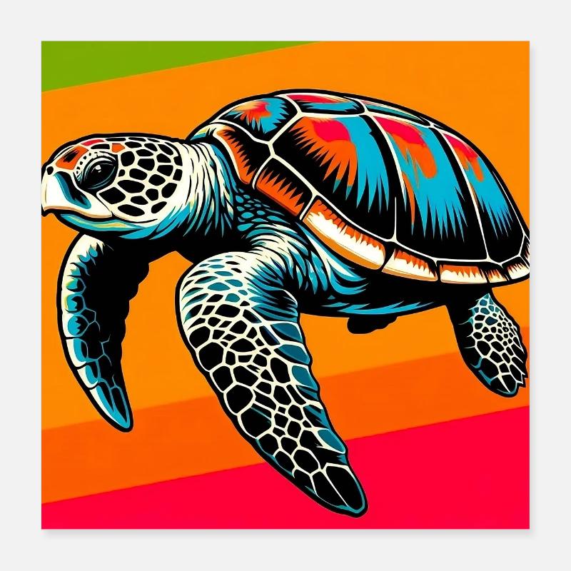 turtle Poster 16" x 16" (40x40 cm)