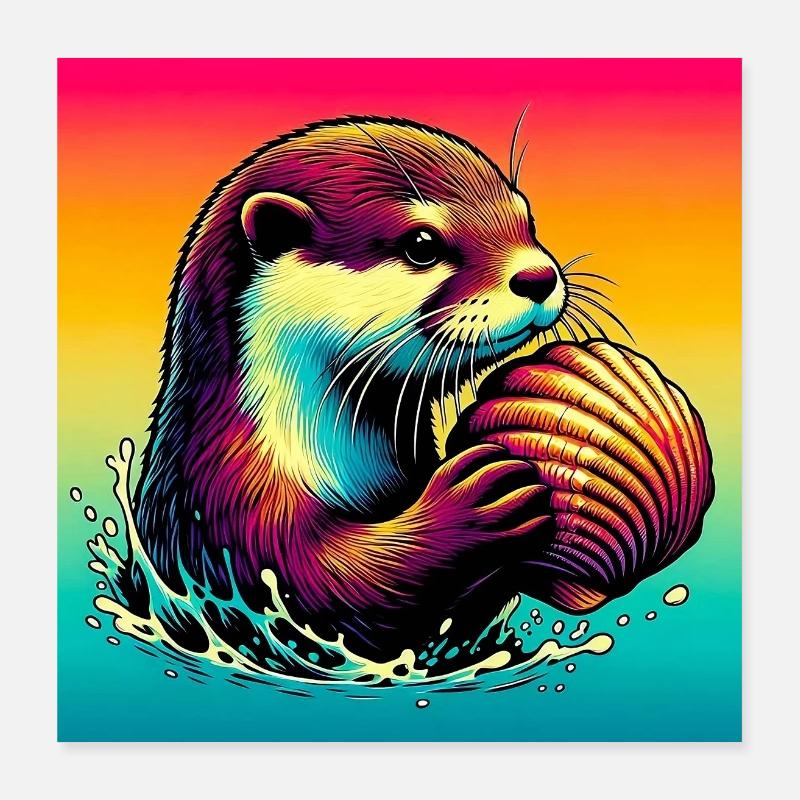 otter Poster 16" x 16" (40x40 cm)