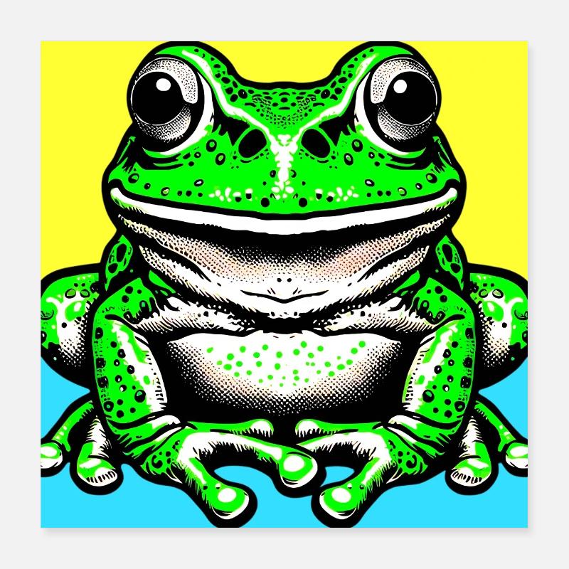 frog Poster 16" x 16" (40x40 cm)