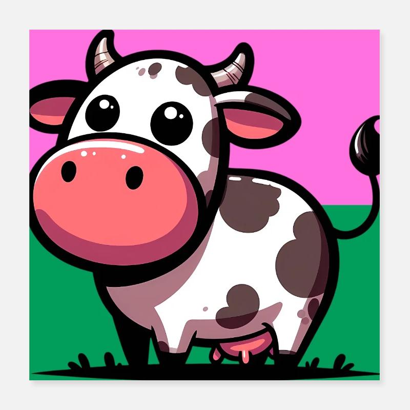 cow Poster 16" x 16" (40x40 cm)