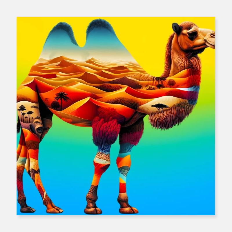 Kamel Poster 40x40 cm