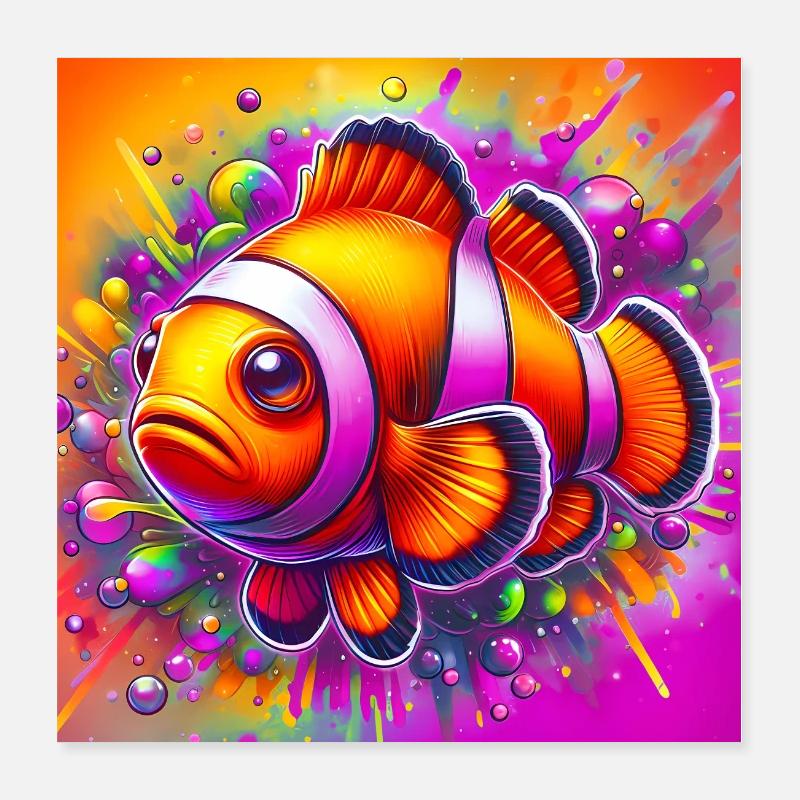 Clownfisch Poster 40x40 cm