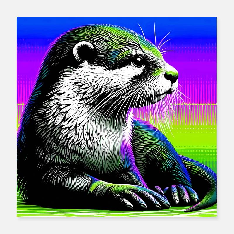 Otter Poster 40x40 cm