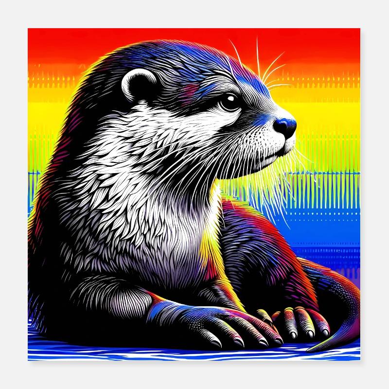 Otter Poster 40x40 cm
