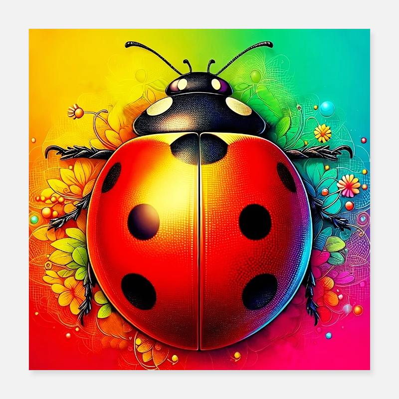 ladybird Poster 16" x 16" (40x40 cm)