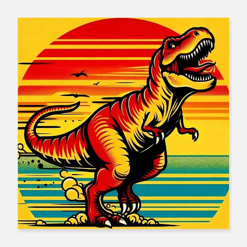 dinosaur Poster 16" x 16" (40x40 cm)