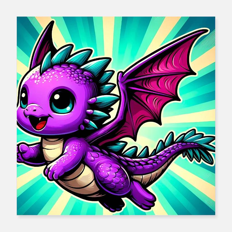 Drache Poster 40x40 cm
