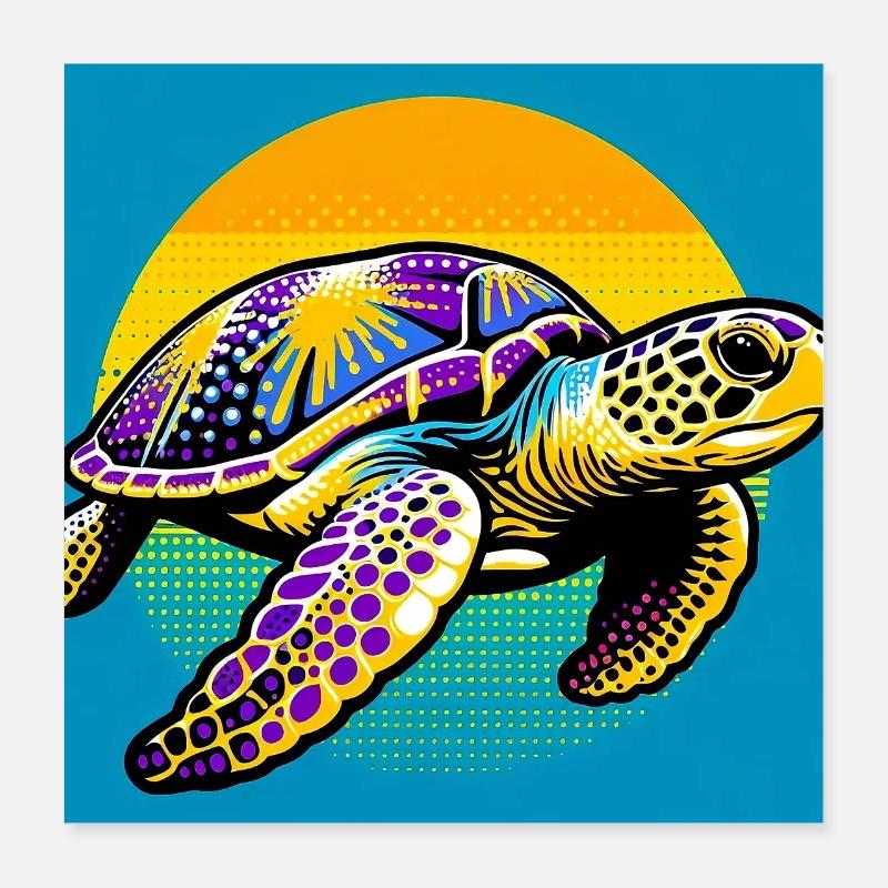 turtle Poster 16" x 16" (40x40 cm)