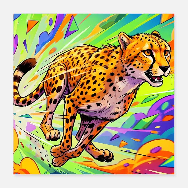 Gepard Poster 40x40 cm