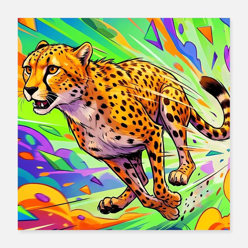 Gepard Poster 40x40 cm