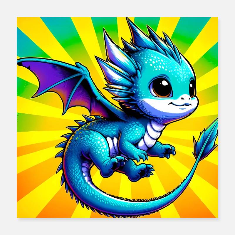 Drache Poster 40x40 cm