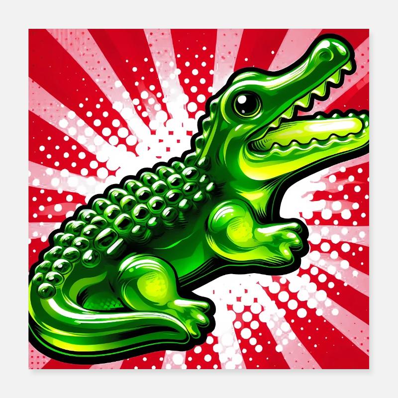 Krokodil Poster 40x40 cm
