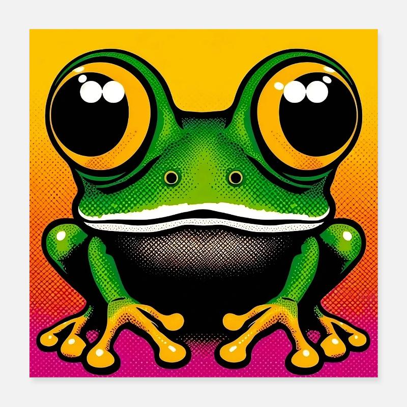 Frosch Poster 40x40 cm