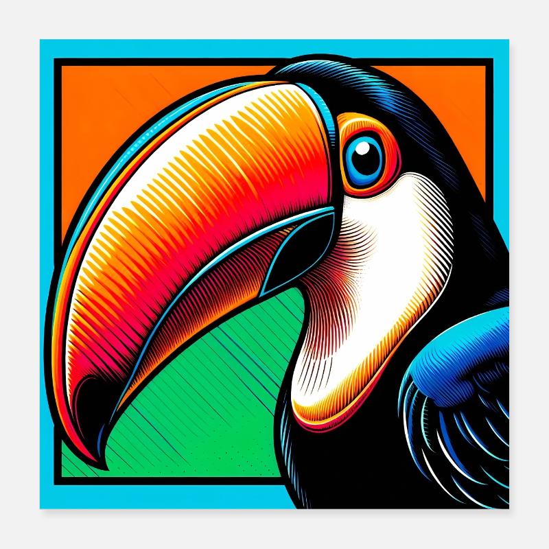 toucan Poster 40 x 40 cm