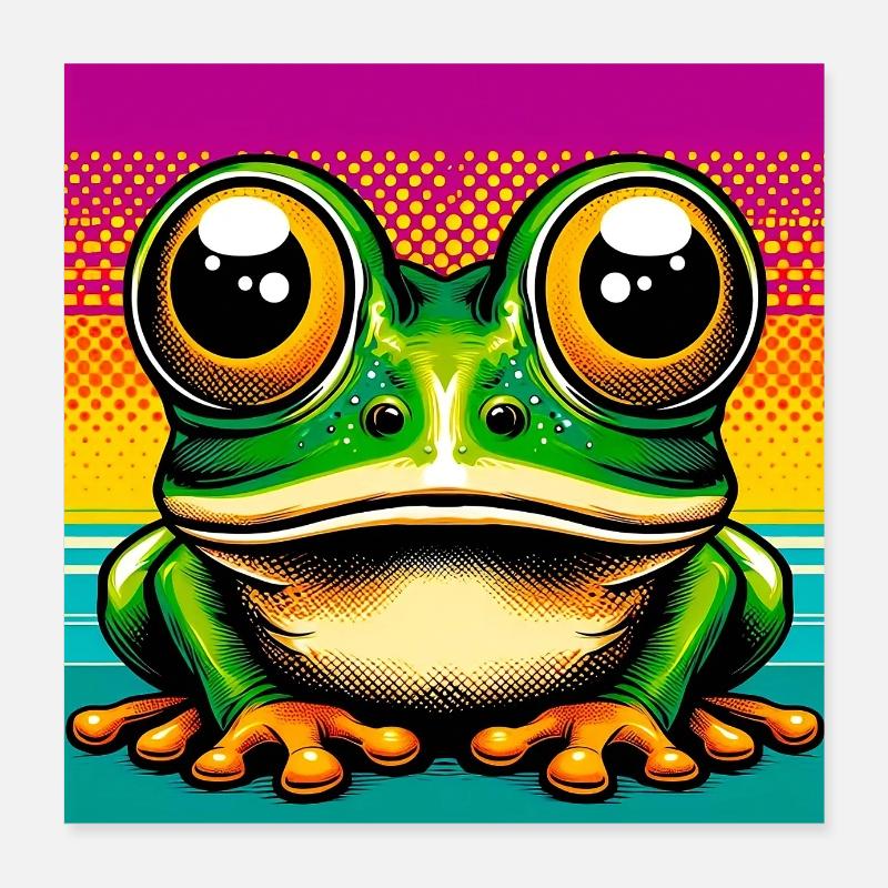 frog Poster 16" x 16" (40x40 cm)