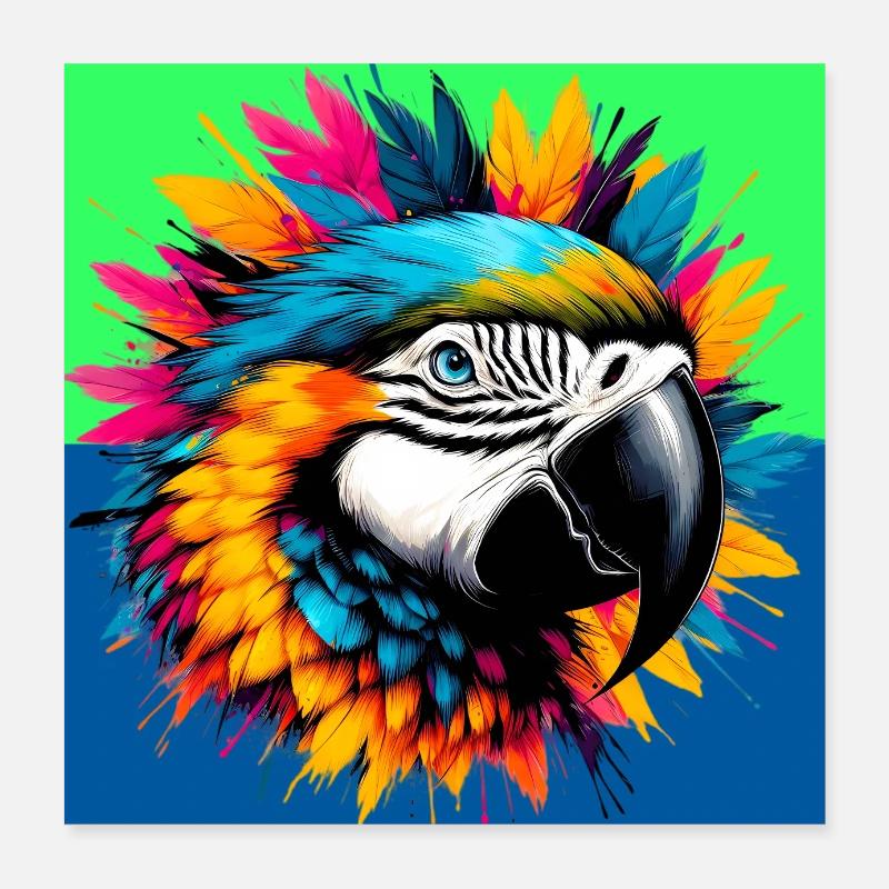 perroquet Poster 40 x 40 cm