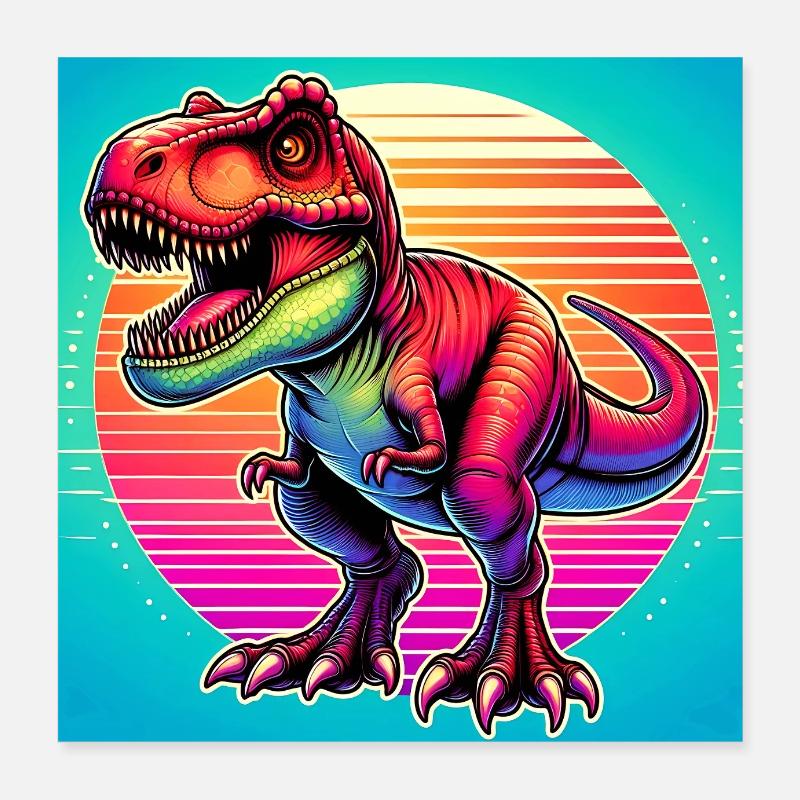 dinosaure Poster 40 x 40 cm